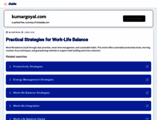kumargoyal.com screenshot