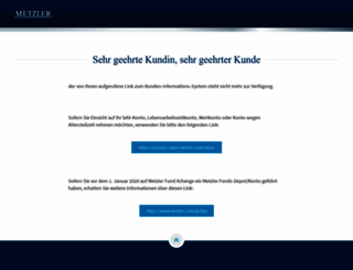 kundenservice.metzler.com screenshot