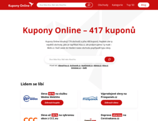 kuponyonline.cz screenshot