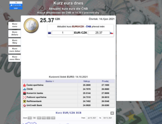 kurz-euro.cz screenshot