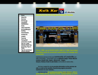 kwikkaroflewisville.com screenshot