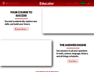 kz.educator.com screenshot