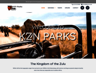kznparks.com screenshot