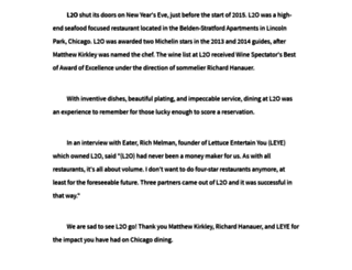 l2orestaurant.com screenshot