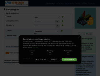 laaneberegner.dk screenshot