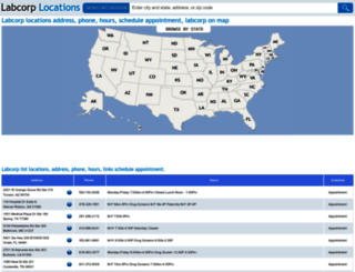 lab-locations.com screenshot