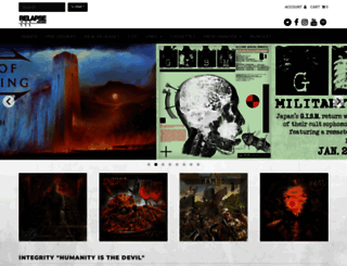 label.relapse.com screenshot