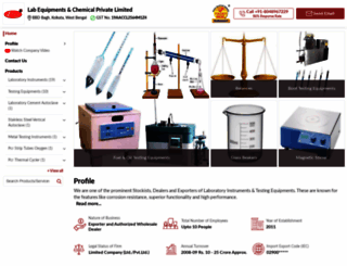labequipmentsandchemicals.co.in screenshot