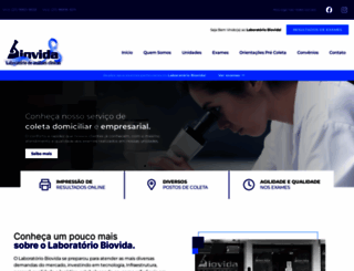laboratoriobiovida.com.br screenshot
