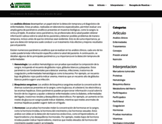 laboratoriosdeanalisis.com screenshot