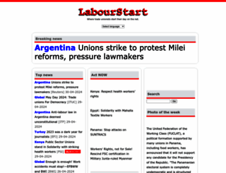 labourstart.org screenshot