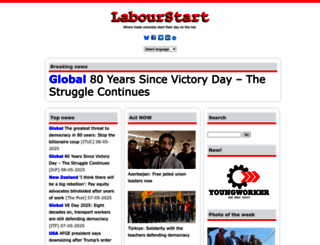 labourstart.org screenshot