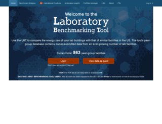 labs21benchmarking.lbl.gov screenshot