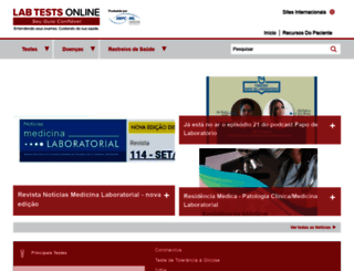 labtestsonline.org.br screenshot