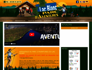 lacblancparcdaventures.com screenshot