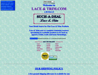 laceandtrim.com screenshot