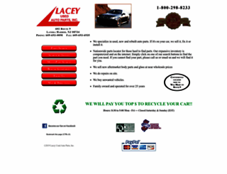 laceyusedautopartsinc.com screenshot