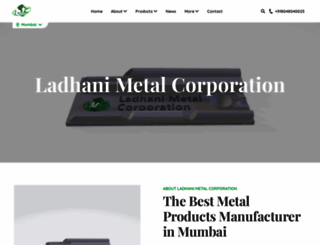 ladhanimetal.in screenshot