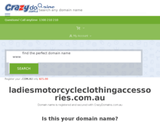 ladiesmotorcycleclothingaccessories.com.au screenshot
