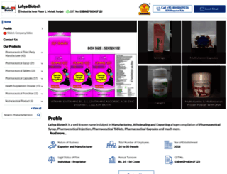 lafiyabiotech.com screenshot