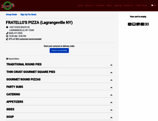 lagrangeville.orderfratellos.com screenshot