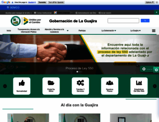 laguajira.gov.co screenshot