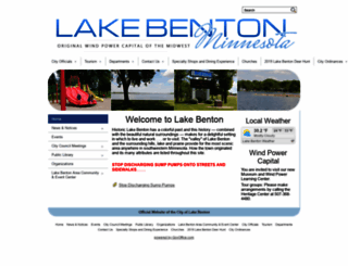 lakebentonminnesota.com screenshot