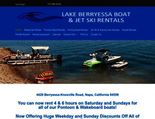 lakeberryessaboats.com screenshot