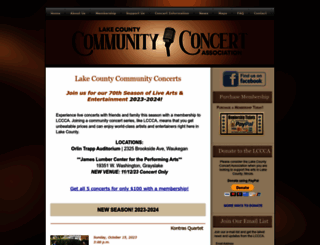 lakecountyconcerts.org screenshot