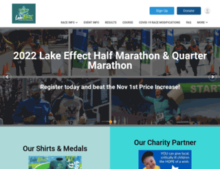 lakeeffecthalfmarathon.com screenshot