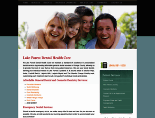 lakeforestdentalhealthcare.com screenshot