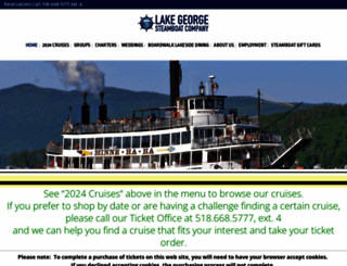 lakegeorgesteamboat.com screenshot