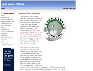 lakelavonfishing.com screenshot
