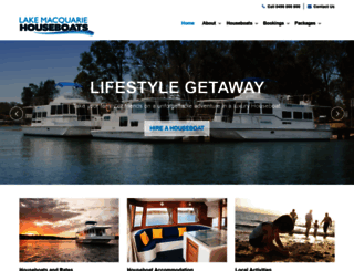 lakemacquariehouseboats.com.au screenshot