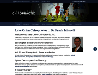 lakeorionchiropractic.com screenshot