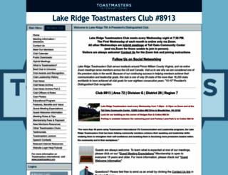lakeridge.toastmastersclubs.org screenshot