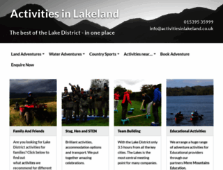 lakesactivities.co.uk screenshot