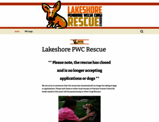 lakeshorecorgirescue.org screenshot