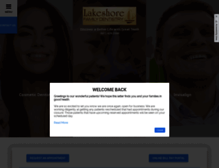 lakeshorefamilydentist.com screenshot