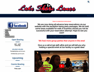 lakeshorelanesonline.com screenshot