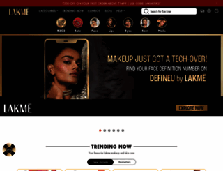 lakmeindia.com screenshot