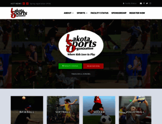 lakotasports.org screenshot