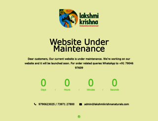 lakshmikrishnanaturals.com screenshot