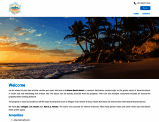 lamourbeachresortgoa.com screenshot