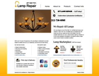 lampsrepair.com screenshot