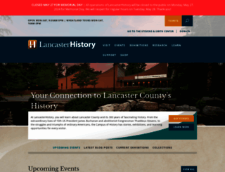 lancasterhistory.org screenshot