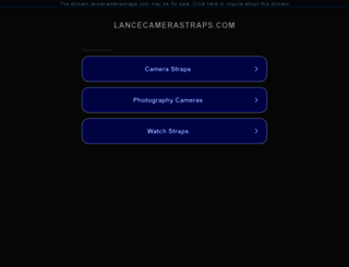 lancecamerastraps.com screenshot