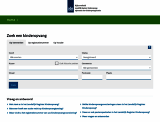 landelijkregisterkinderopvang.nl screenshot