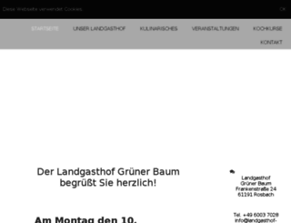 landgasthof-gruener-baum.de screenshot
