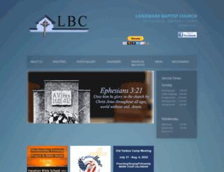 landmarkbaptistct.com screenshot